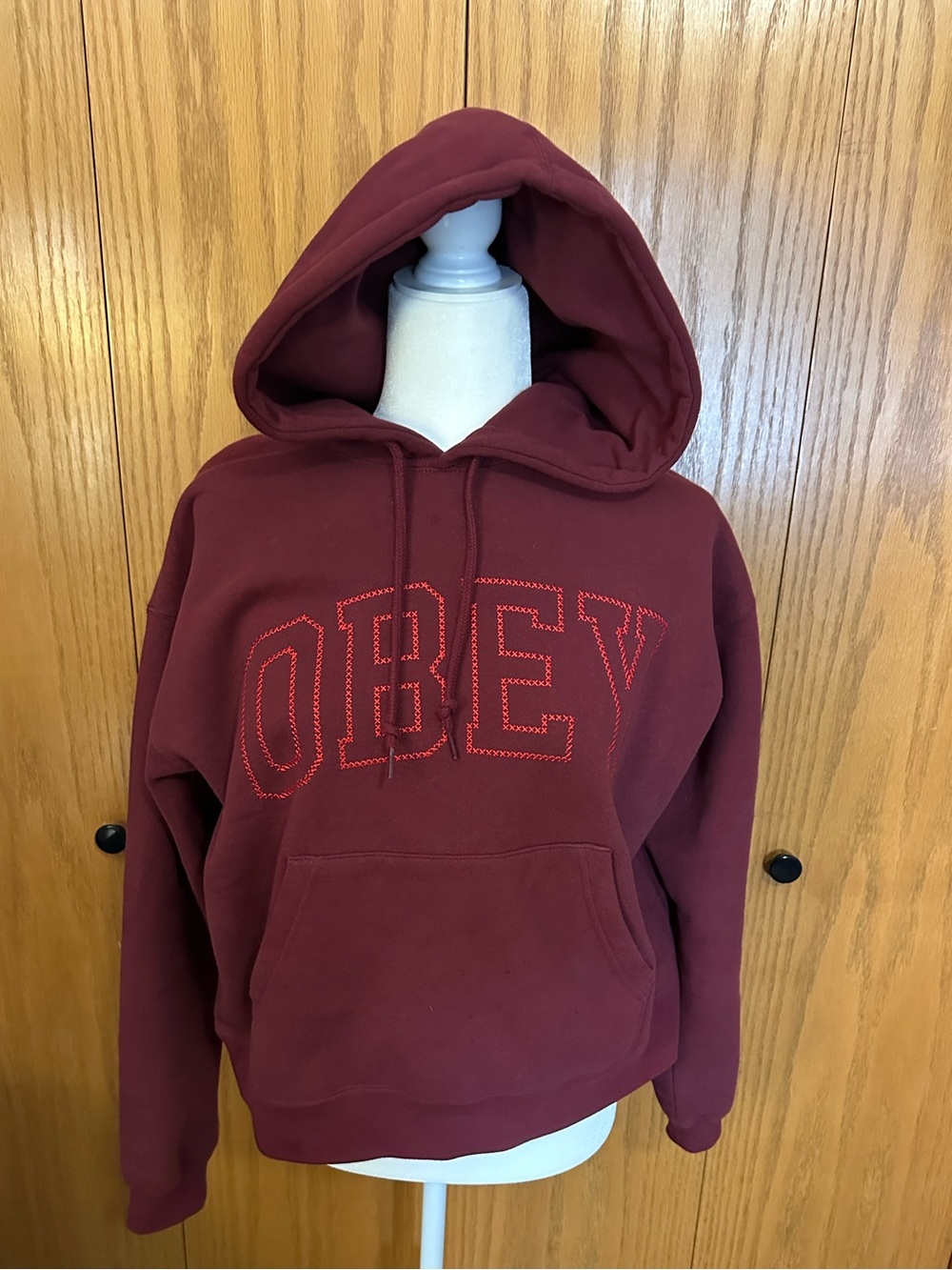 Obey Collegiate Style Hoodie Size Medium